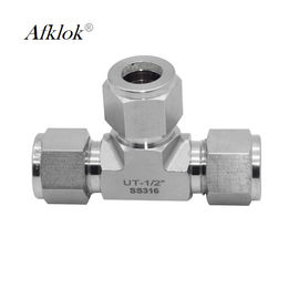 AFK-1/4" 3/8" 1/2" 3/4" Stainless Steel Tube Fittings Union Tee 300psi Durable