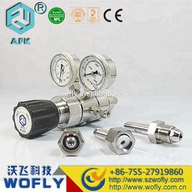 two stage stainless steel 316 dual gauge co2 regulator