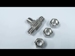OD Gas Compression Stainless Steel Tube Fittings 12mm 10mm 8mm 6mm Tee Shaped