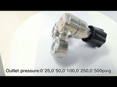 W21.8 RH Stainless Steel Pressure Regulator R11 Cylinder Connector PTEE